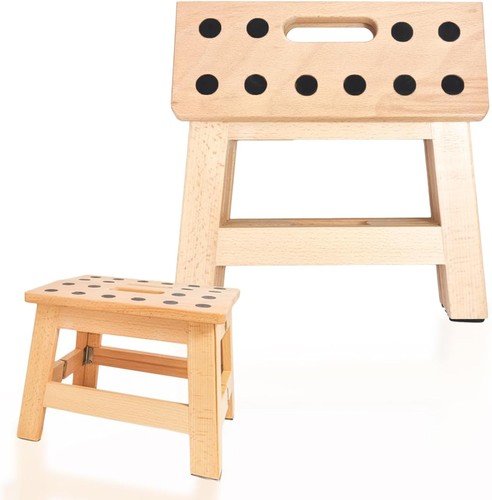 Wooden foldable step - wooden,