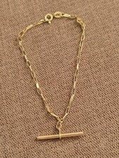9 CT Gold T-Bar Bracelet