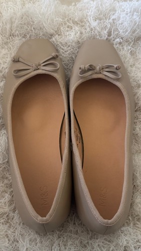 Lovely mauve flat shoes - m&s,