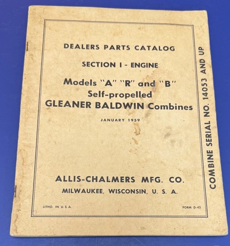 Allis chalmers parts - parts, catalog