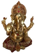 GANESH FIGURINE Gold Red