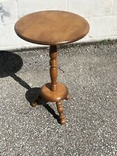 Ethan Allen Amer Trad Solid Maple Birch 3 Leg Pedestal Table Plant Stand Display