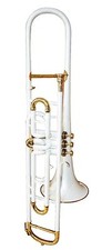 New White Brass Bb Valve Trumbone+ Free Hard case+Mouthpiece