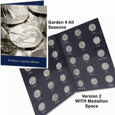 2x Lighthouse 2012 Olympic 50p Collectors Album for 29 Coins Completer Medallion