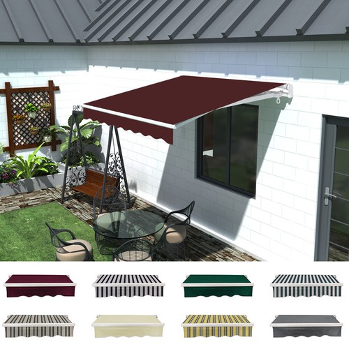 Retractable manual awning - retractable,