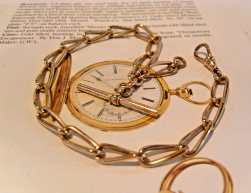 Pocket watch chain 18ct rose - pocket,