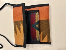 Western Navajo Style Wool Pouch Crossbody Double Bag