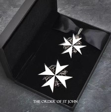 2pcs UK Knights Commander's Cross Medals The Order of St. John with Case Replica