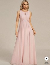 Pink Chiffon Halter Ruffle