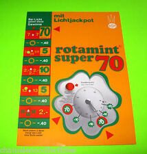 ROTAMINT SUPER 70 By NSM ORIGINAL OLD GERMAN TEXT SLOT GAMBLING MACHINE FLYER