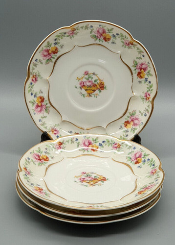 Set floral saucers - 4,