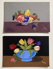 Vintage Gouache Paintings