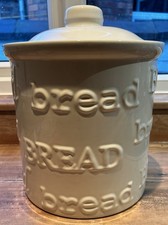 White Ceramic Bread Bin Large