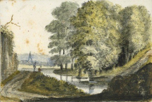 River landscape miniature - river,