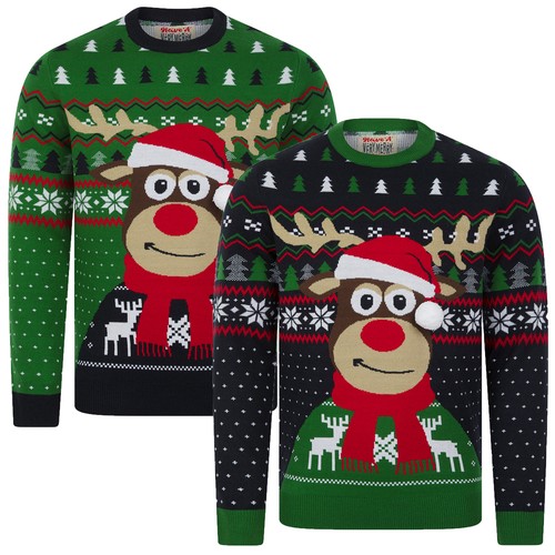 Men christmas jumper - men's, rudolph