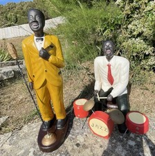 Louis Armstrong Figurine Statue  Jazz Musicians Collectible Singer & Drummer 