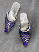 Purple babouche henna shoes - babouche,