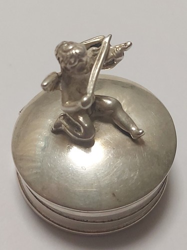 Antque solid silver snuff - antque, pill