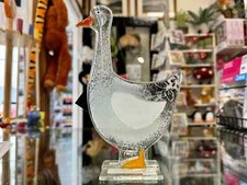 Fused Glass Ornament Goose -
