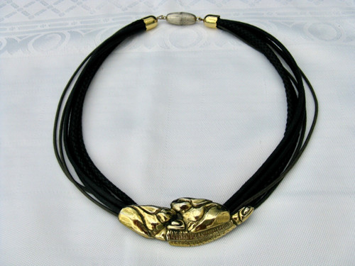 Vintage necklace snake rabbit - vintage,