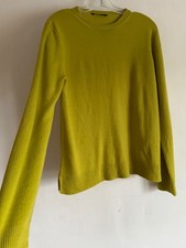 GEORGE LIME GREEN LONG SLEEVES KNIT SWEATER JUMPER  CARDIGAN SIZE:12-14