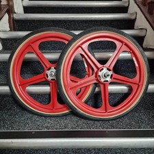 Skyway Silver Alloy Flange Tuff Wheels with Panaracer HP406 Tyres & Freewheel