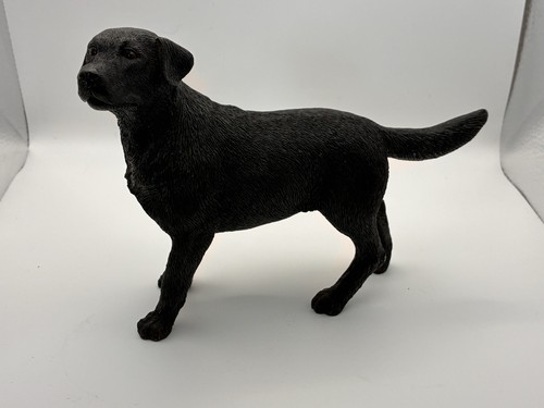 Black labrador figurine dog - black,