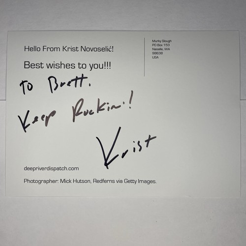 Krist novoselic autograph - novoselic,