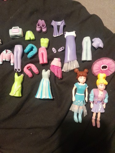 Polly pocket dolls and 24 - pocket, x2