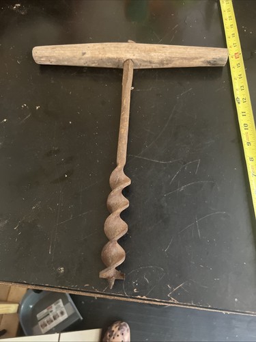 Antique barn beam drill auger - drill,