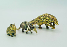 3 x Solid Brass Pangolin