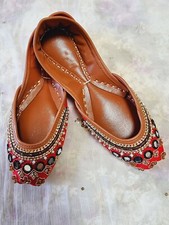 Pakistani/indian /punjabi /Afghani Womens Khussa shoes/flat Embellished,UK size5