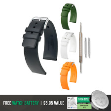 HIRSCH Pure Premium Caoutchouc Watch Strap - Active Performance + Bonus Battery