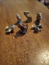 Wade Whimsie Bird Collection  Two Owls, Two Blue Birds, Pelican & A Golden Eagle