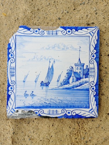 Antique dutch delft - delft, blue