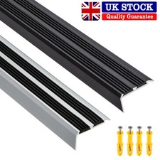 Aluminium Stair Nosing Edge Trim Anti Slip Step Nose Edging Nosings Strip Carpet