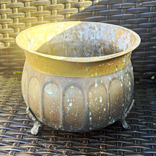 Brass plant pot planter - brass, pot/planter