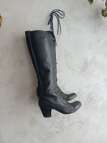 Black leather victorian gothic - victorian,