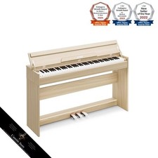 IKTMI Wooden Digital Piano 88 Keys Upright Piano with Integrated Stand Pedal