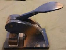 Antique Small Victorian Embossing Stamp Press Heavy Cast Iron Lever Action