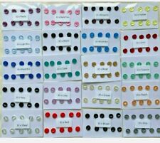 Pack Of 10 Polyester Fish Eye Buttons: 18 lignes /11mm Lots Of Colours For £1.75