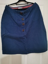 Ladies Saltwater Blue Button Front Skirt, Size 12.