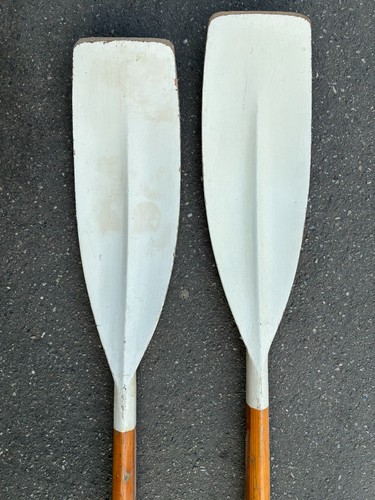 Pair wooden sculling oars - pair, of