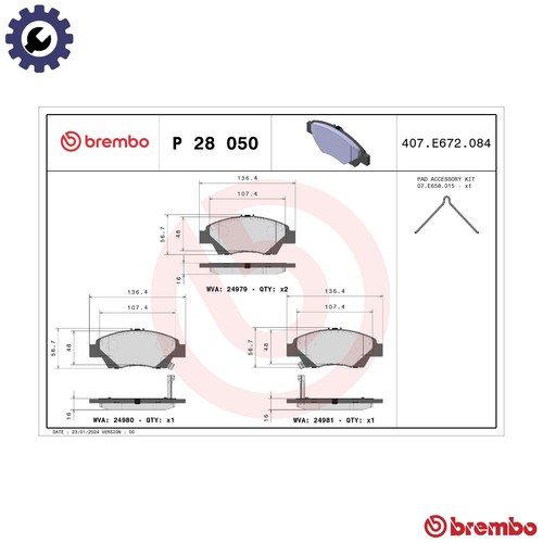 Brake pad set disc - brake,