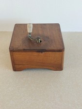 Antique Victorian French Manivelle Hand Crank Musical Box Working