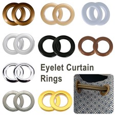 Plastic Curtain Rings Hanging Large Eyelet 42mm Internal Diameter Pole 10x