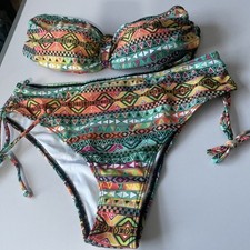 Uk Stock Bikini & Bra Size Large UK Beutiful Print  BNWT