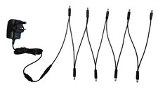 9V GUITAR EFFECTS PEDAL POWER SUPPLY + 6 7 8 OR 9 WAY DAISY CHAIN 1A 1000MA