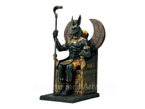 Egyptian god anubis sitting - god, on