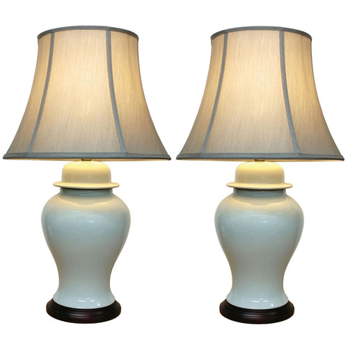 Pair chinese jar lamps with - lamps,